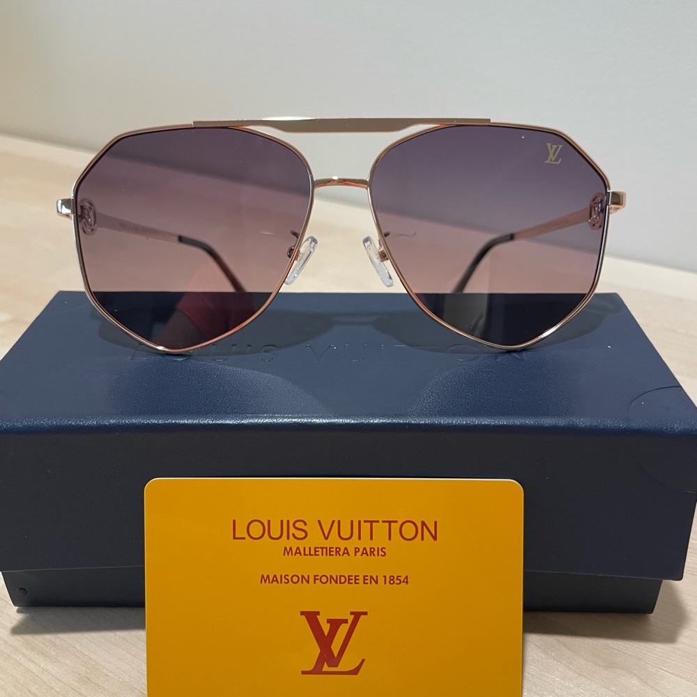 Louis Vuitton Sunglasses with Gold Frame